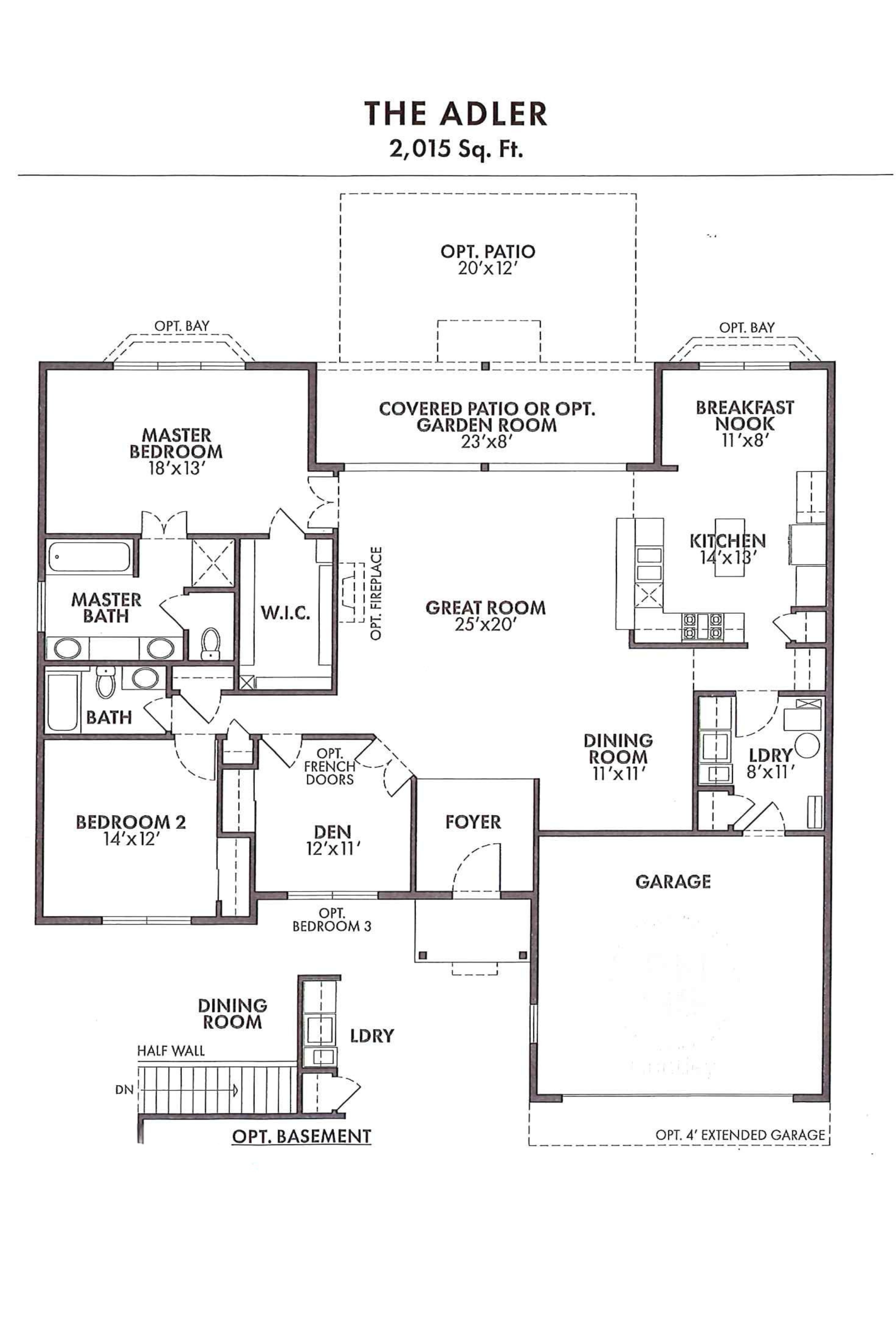 The Adler floor plan layout