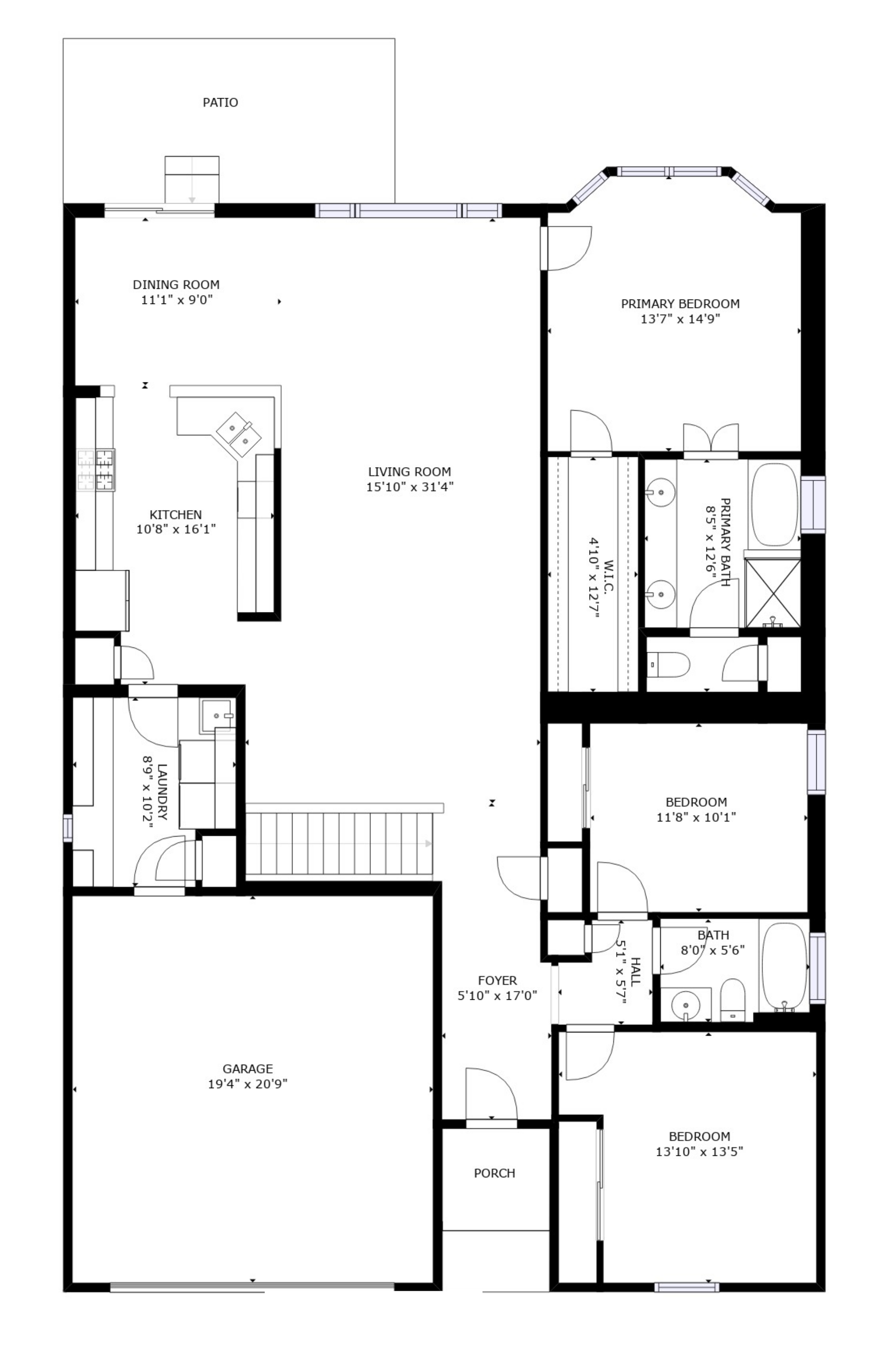 The Cantigny floor plan layout