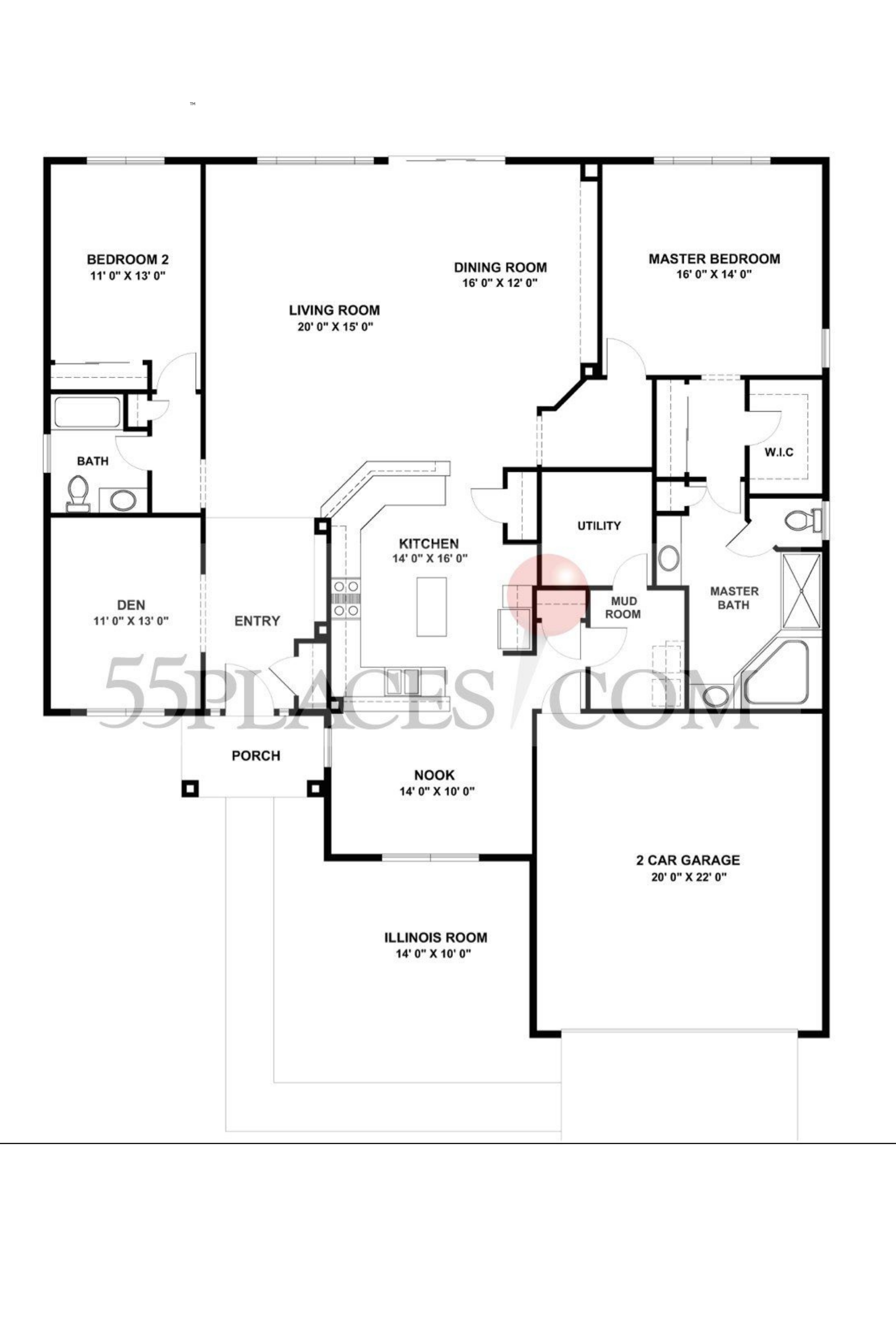 The Erie floor plan layout