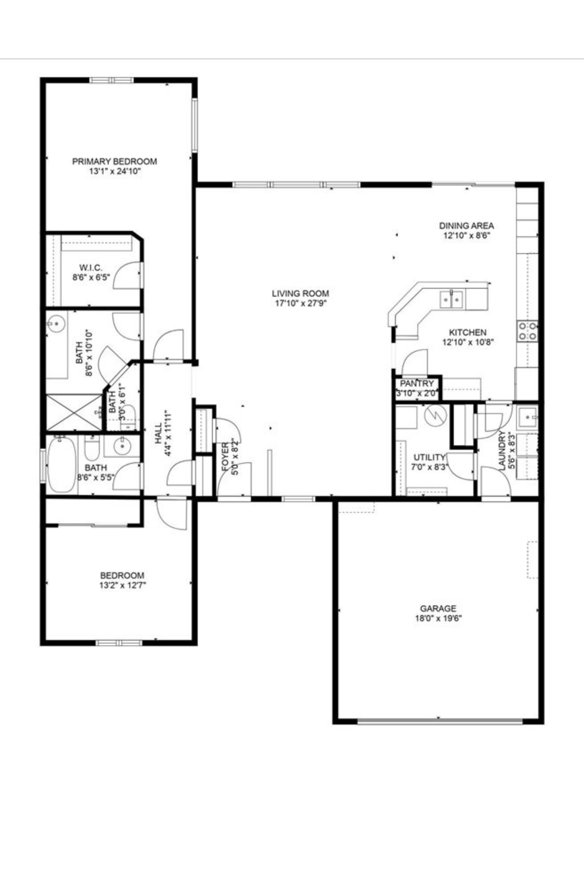 The Evanston floor plan layout