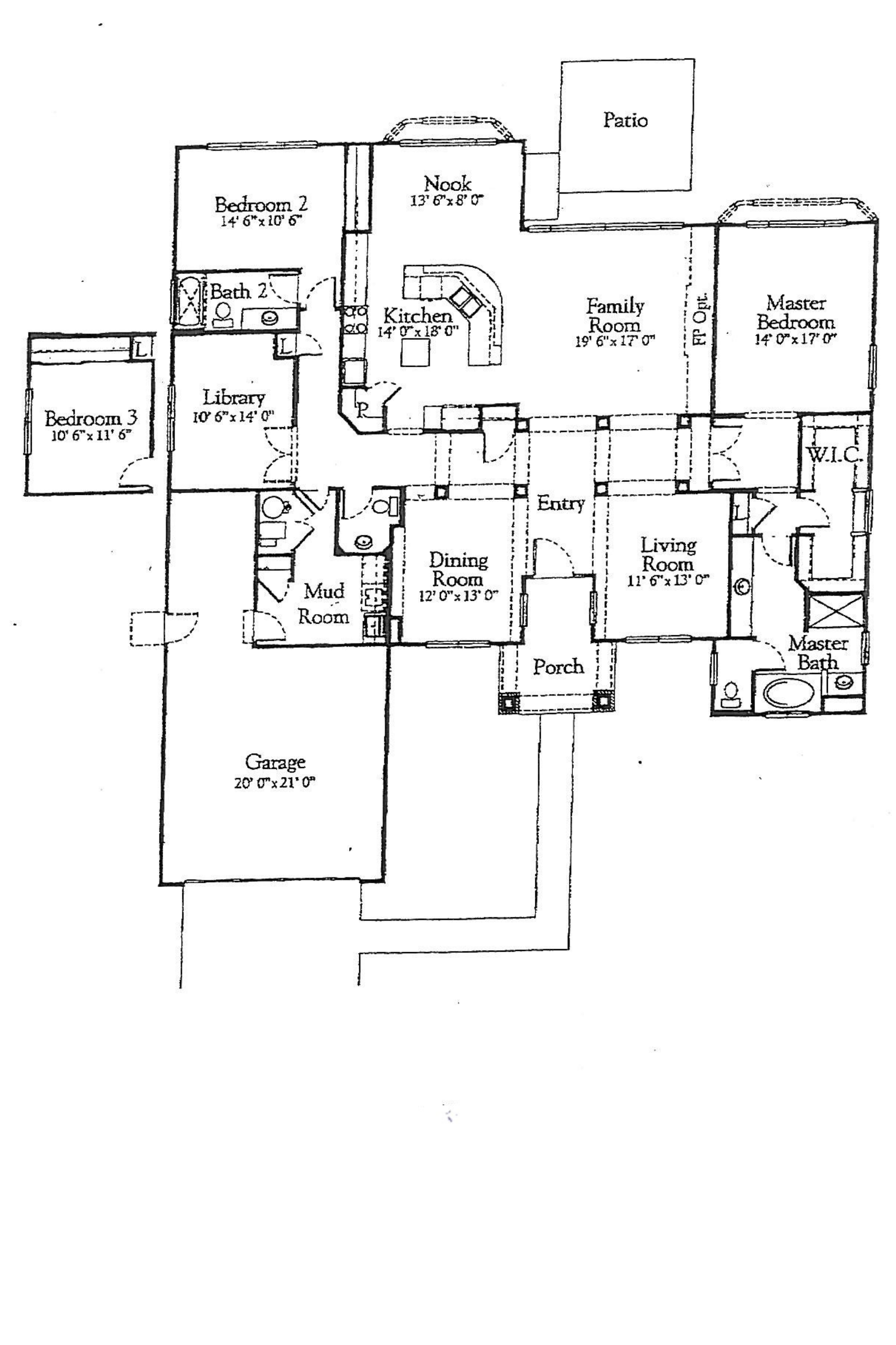 The Huron floor plan layout