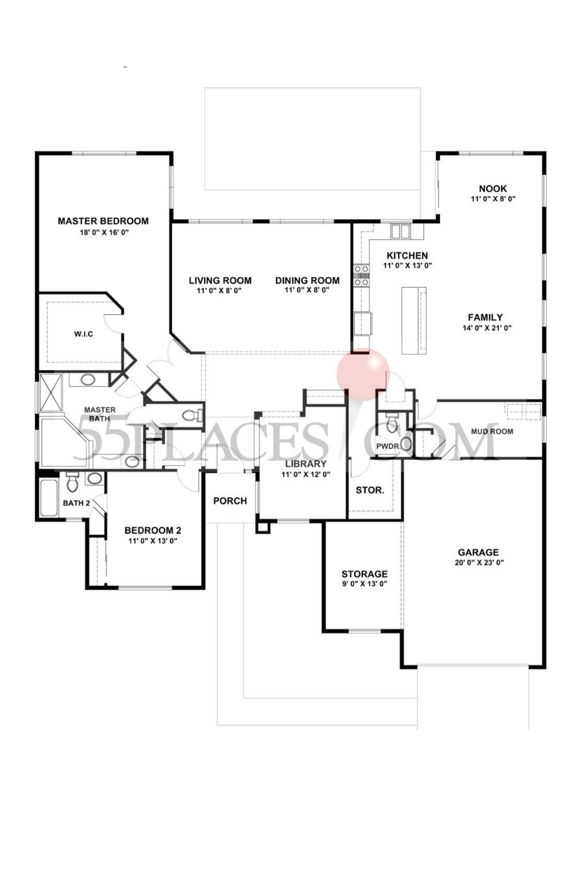 The Superior floor plan layout