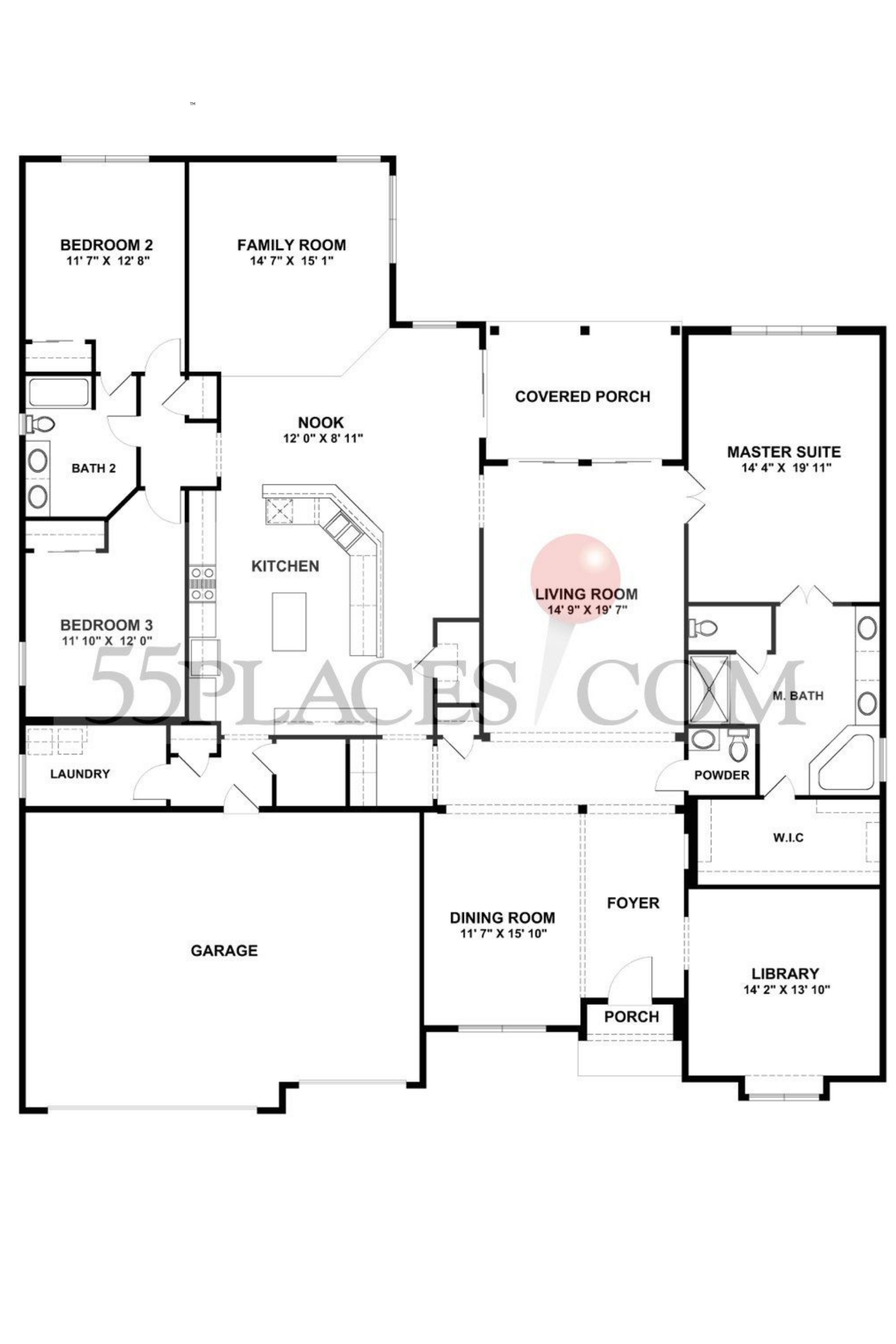 The Whitney floor plan layout